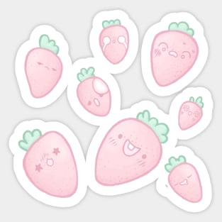 Funny Strawberries - Cute fruit Sticker